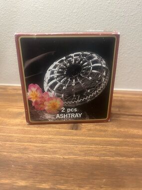 Vintage Ashtray Trinket Ring Holder Dish 2 Pc Saw Tooth Edges Made In Italy NIB